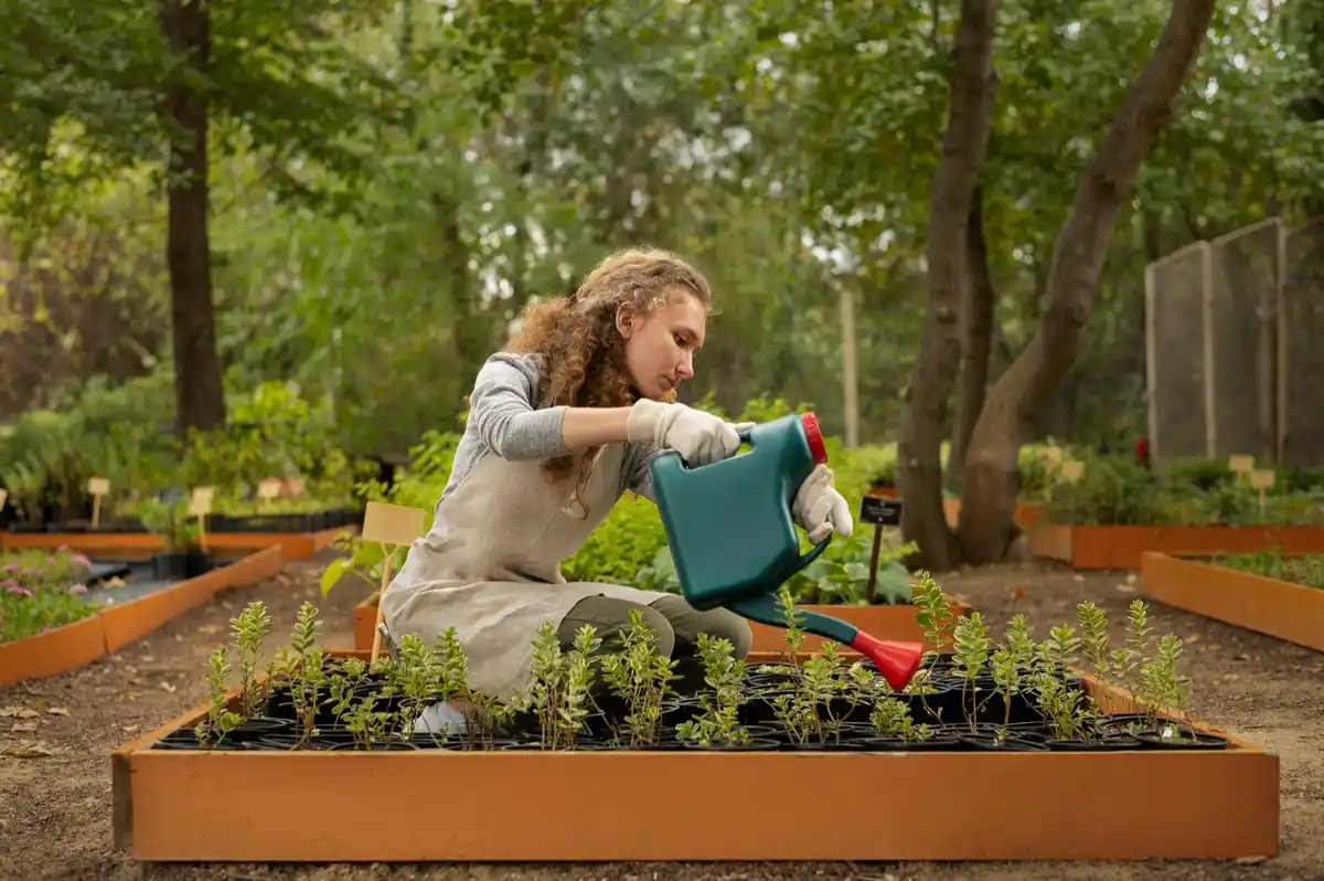 garden layout vegetable plants sunlight watering