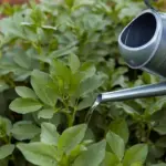garden drip irrigation system watering plants