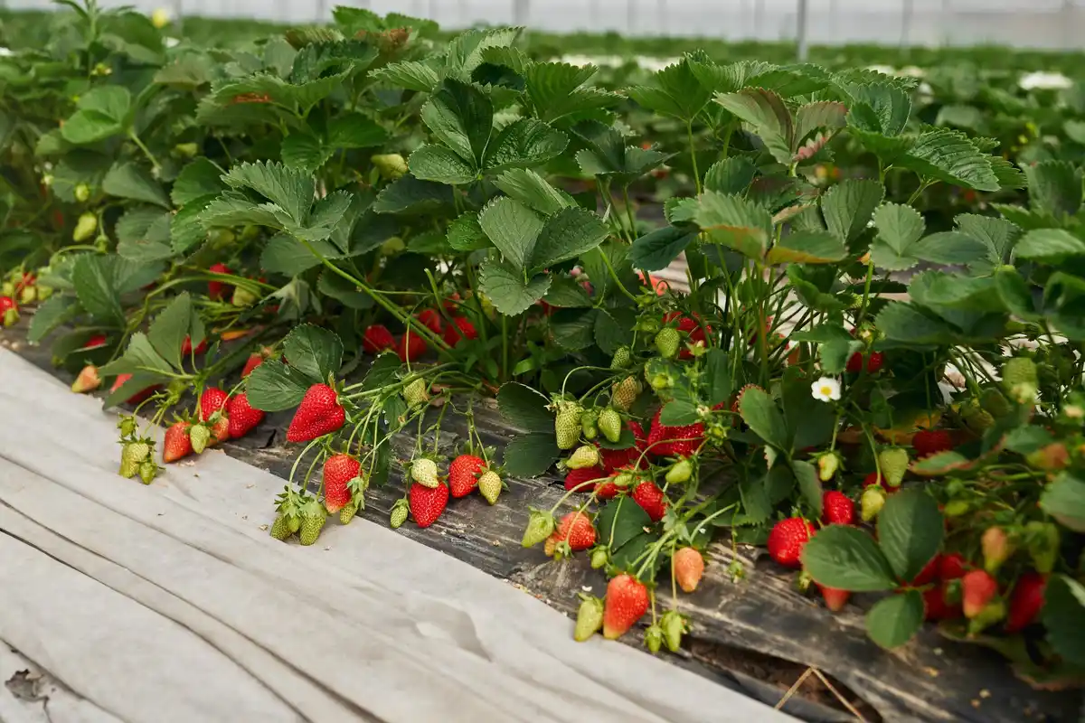 homegrown sweet strawberries garden