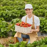 strawberry garden care harvesting