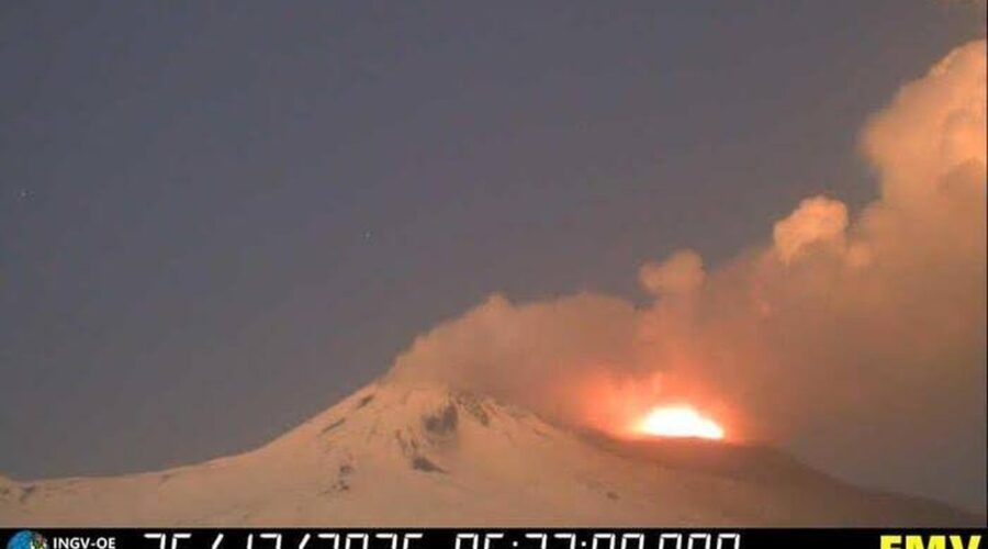 Aktivita sopky Etna: Co se děje na severovýchodním kráteru