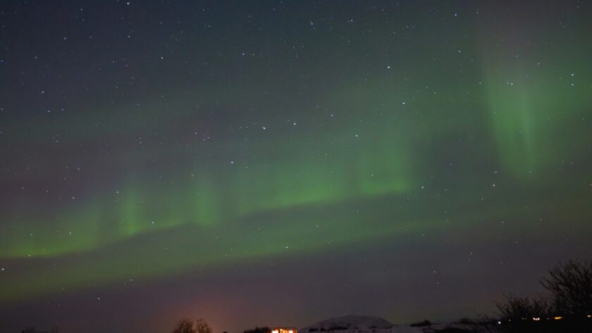 Novoroční noc a možnost vidět polární záři