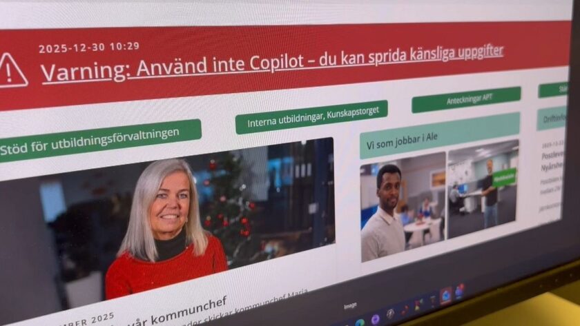 Bezpečnostní upozornění v obci Ale: Používání AI nástroje Copilot